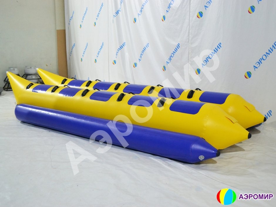 Банан надувной зимний двойной — буксируемый аттракцион