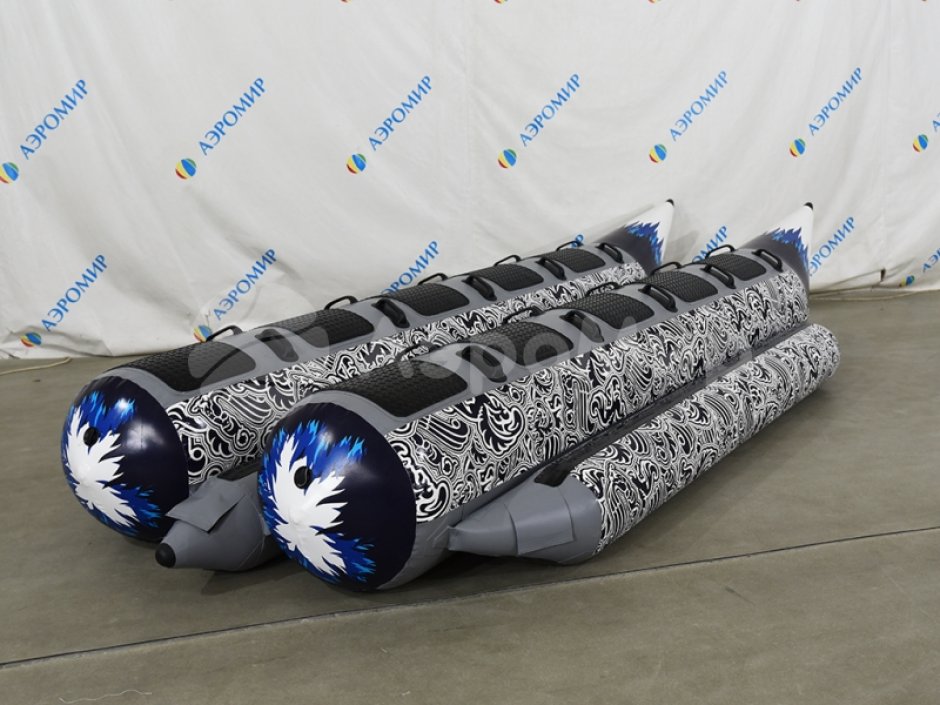 Банан надувной зимний двойной — буксируемый аттракцион