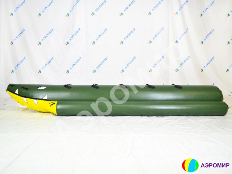 Банан надувной зимний Крокодил — буксируемый аттракцион