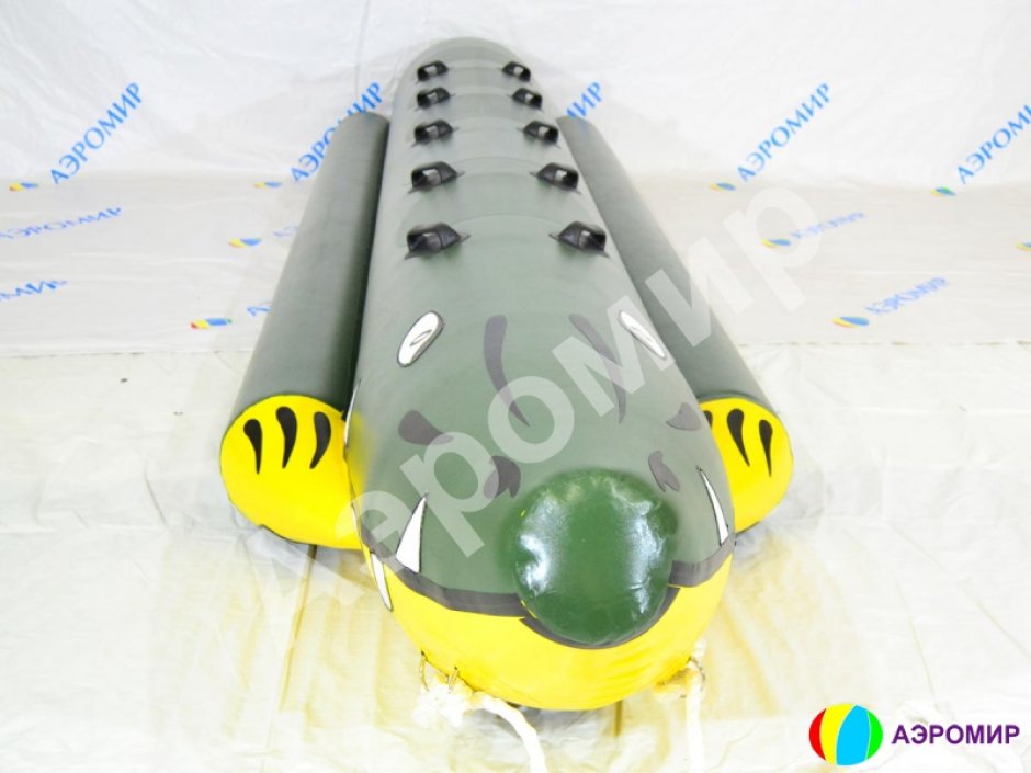 Банан надувной зимний Крокодил — буксируемый аттракцион