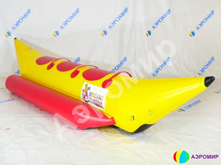 Банан надувной зимний — аттракцион банан-сани на 3, 4 или 5 мест