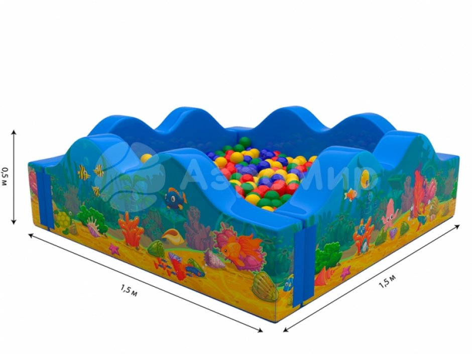 Квадратный сухой бассейн «Волна-1»