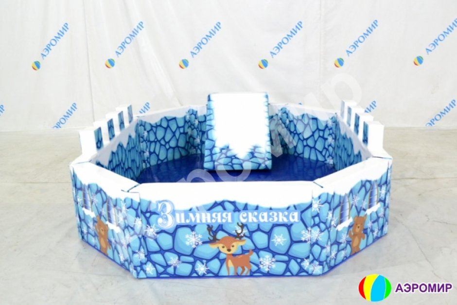 Мягкий сухой бассейн Снежная крепость с шариками