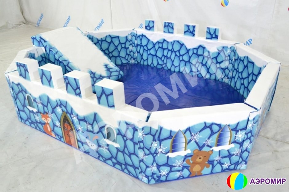 Мягкий сухой бассейн Снежная крепость с шариками