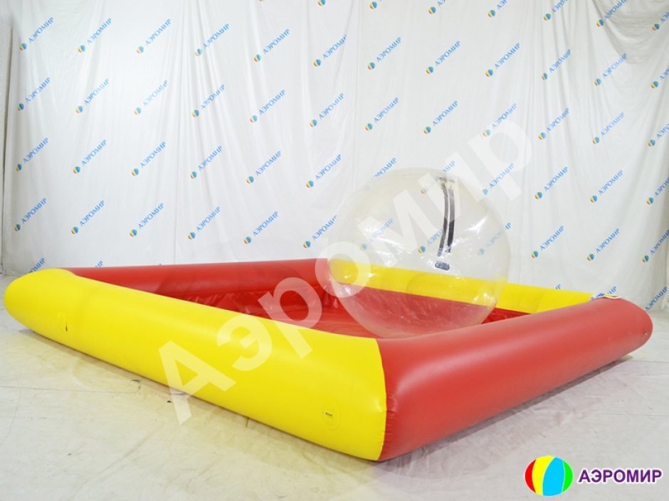 Квадратный надувной бассейн и аквазорбы комплектом для бизнеса