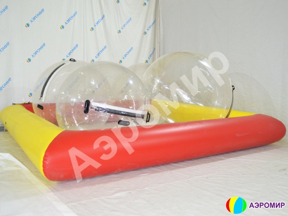 Квадратный надувной бассейн и аквазорбы комплектом для бизнеса