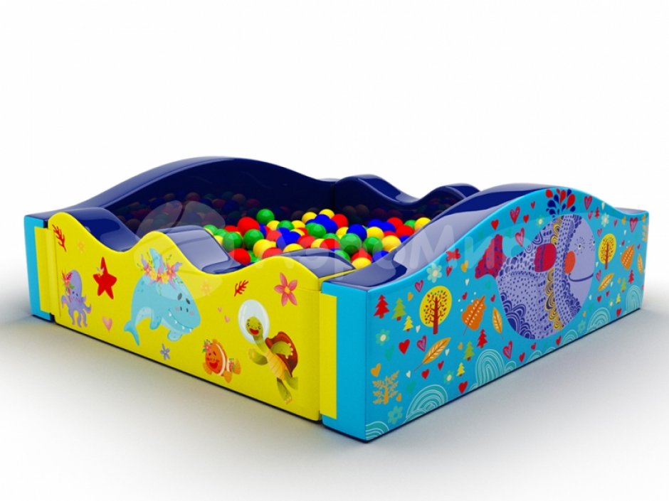 Квадратный сухой бассейн «Кит»