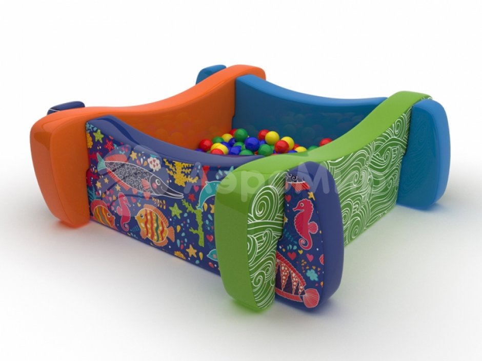 Квадратный сухой бассейн «Волна-2»