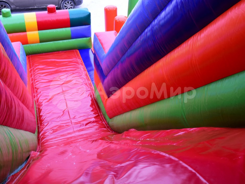 Большой надувной Батут легопарк— с горками и батутной ареной