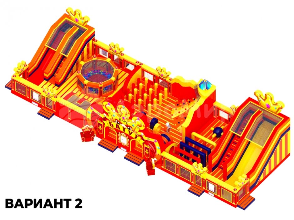 Надувной парк — Царь батут, площадью 300 м²