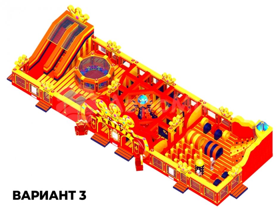 Надувной парк — Царь батут, площадью 300 м²