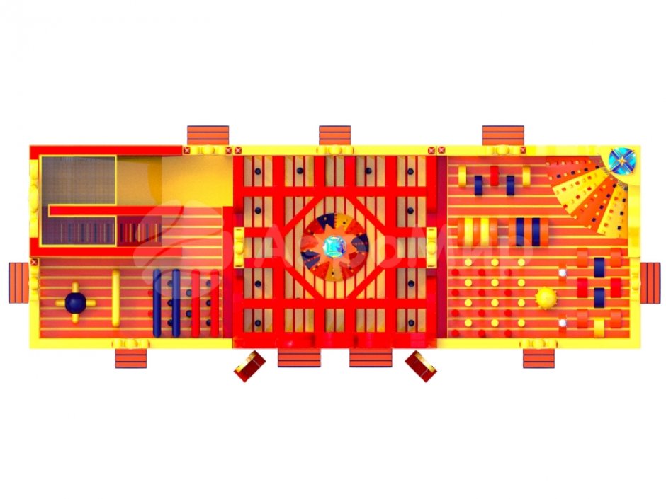 Надувной парк — Царь батут, площадью 300 м²