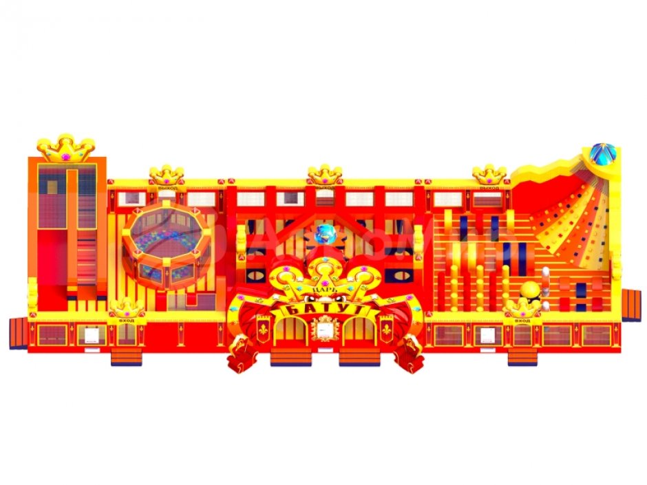 Надувной парк — Царь батут, площадью 300 м²