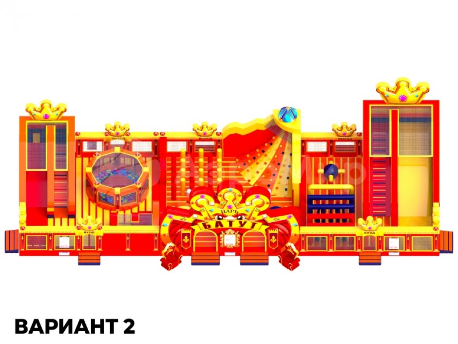 Надувной парк — Царь батут, площадью 300 м²