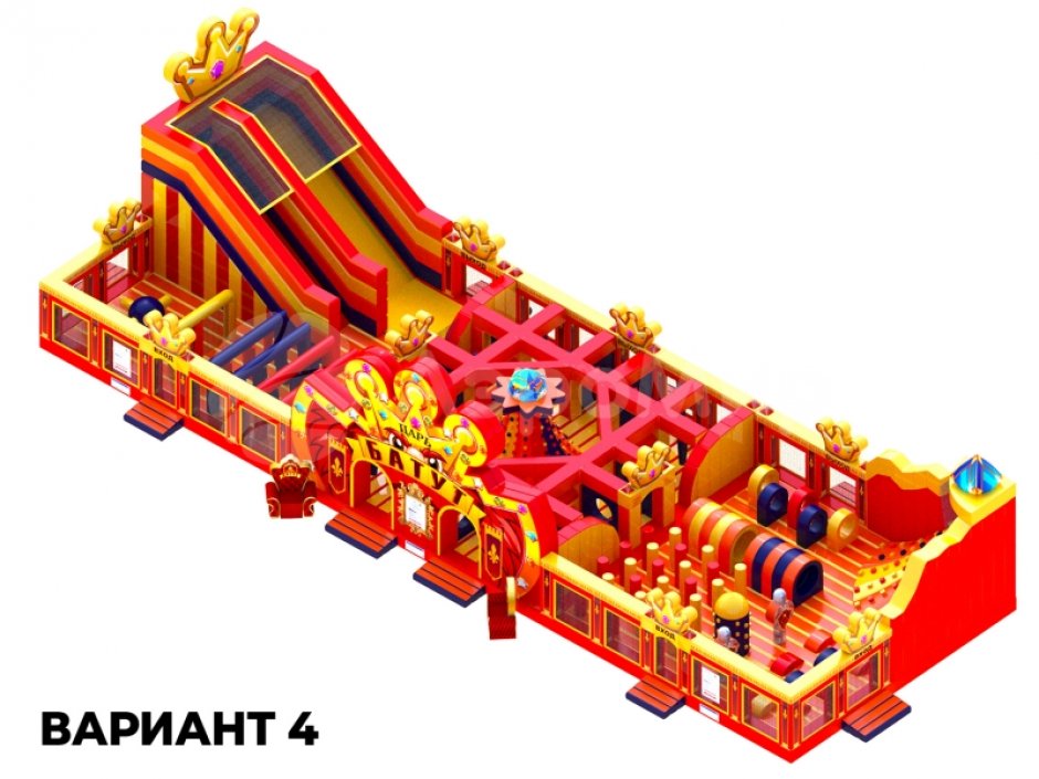 Надувной парк — Царь батут, площадью 300 м²