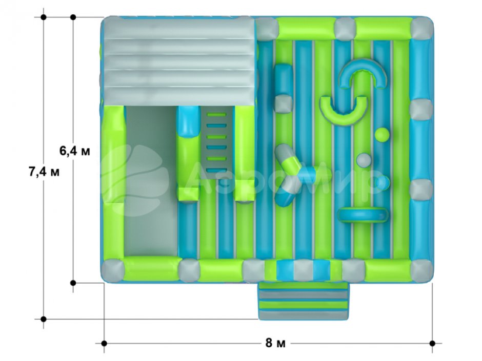 Детский надувной батут «Детство»