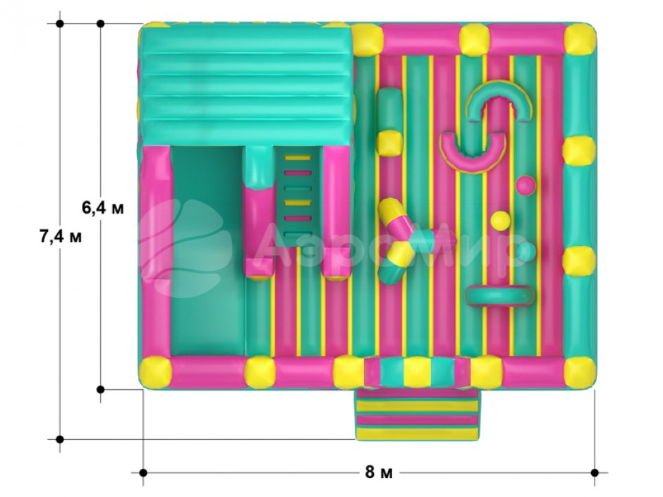 Детский надувной батут «Детство»