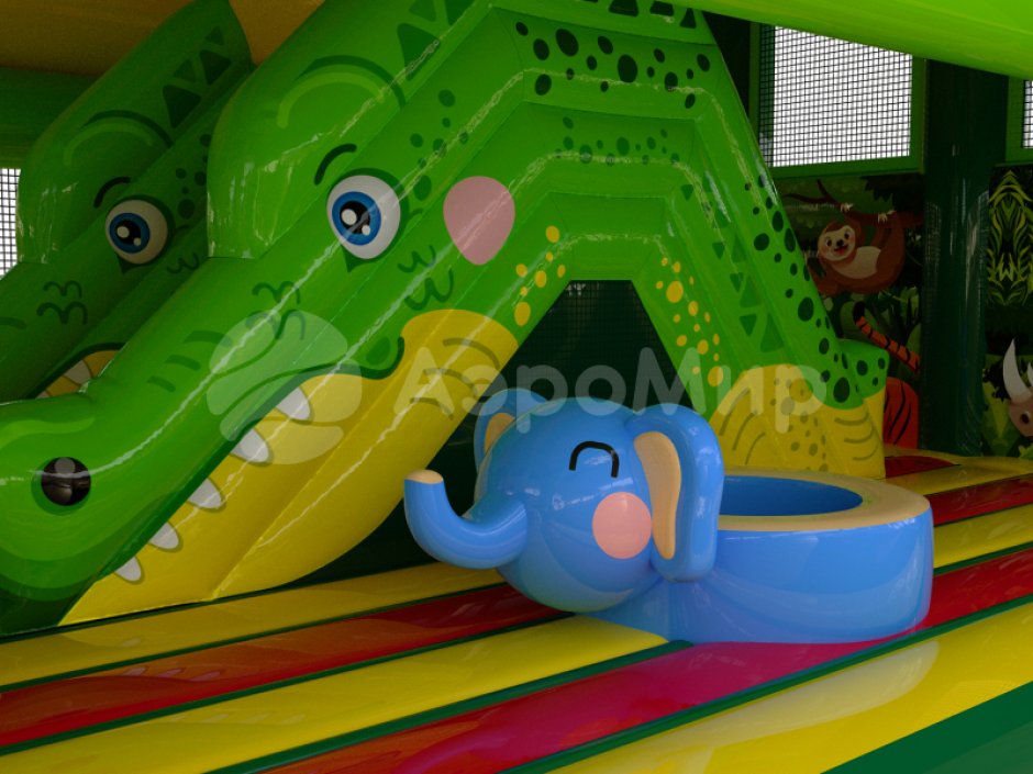 Надувной батут Джунгли