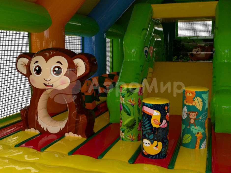 Надувной детский батут Джунгли