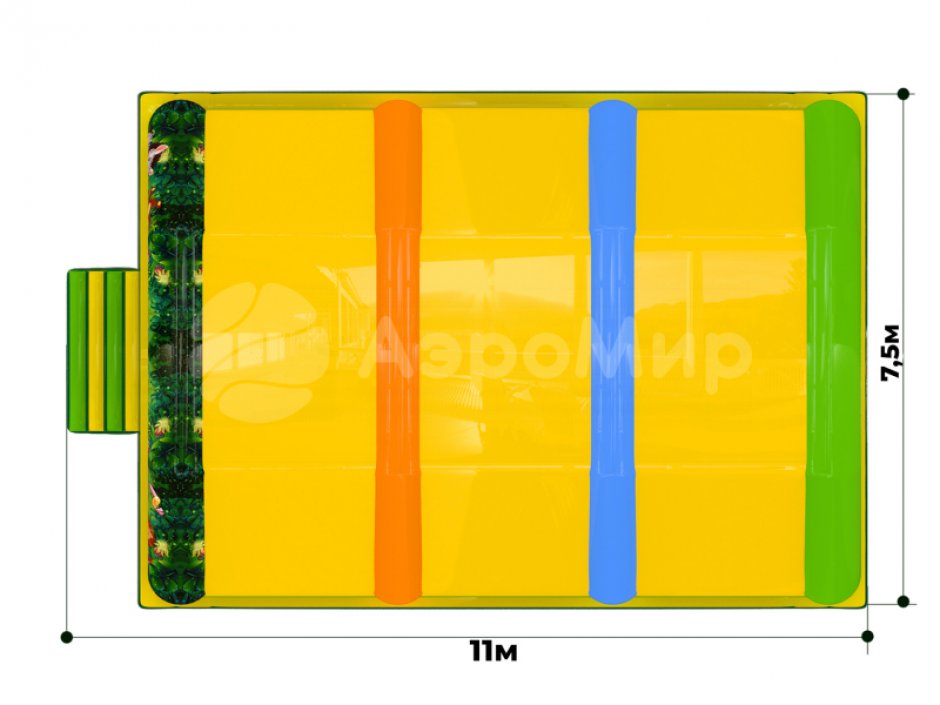 Надувной батут для детей Джунгли