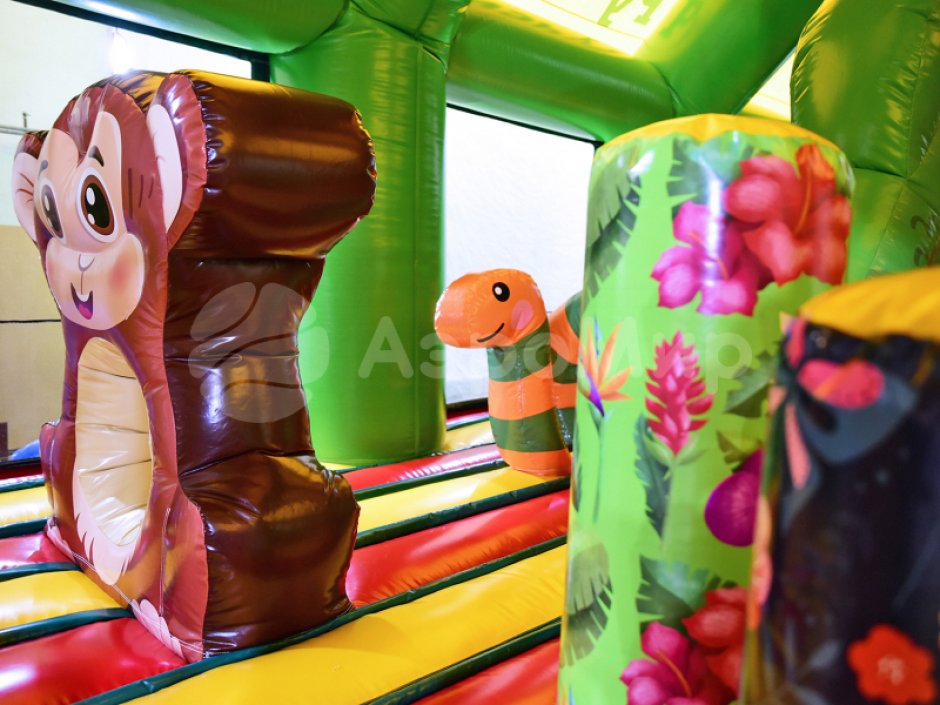 Надувной батут Джунгли — с крышей на 75 м²