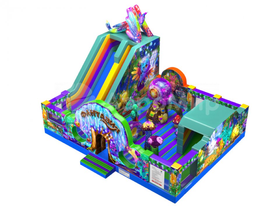 Большая фантазия — надувной батут площадью 110 м²