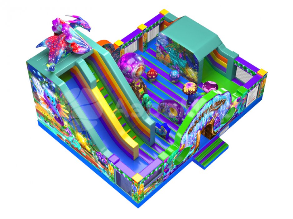 Большая фантазия — надувной батут площадью 110 м²