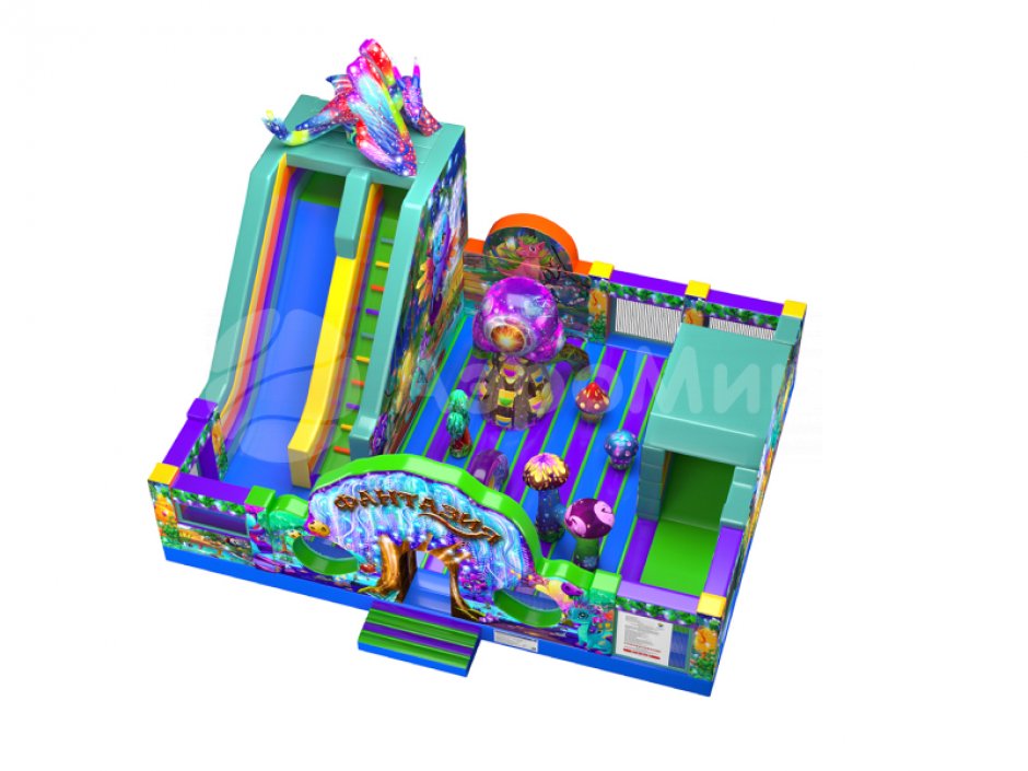 Большая фантазия — надувной батут площадью 110 м²