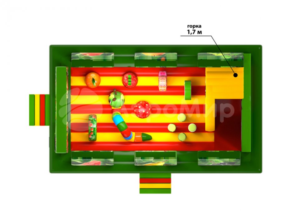 Батут надувной Гусеница элементы