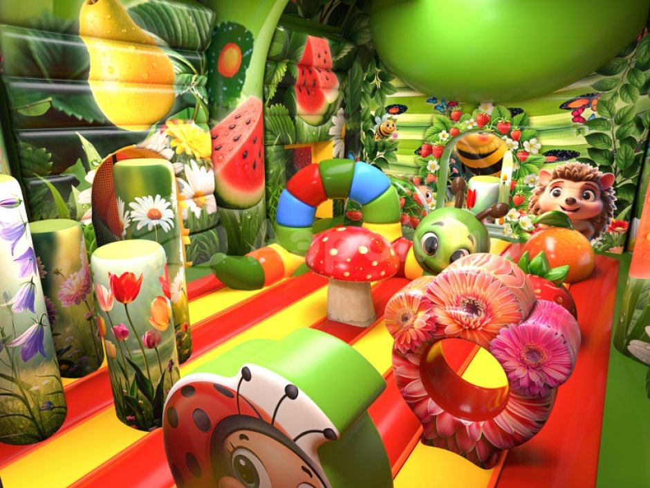 Надувной батут Гусеница