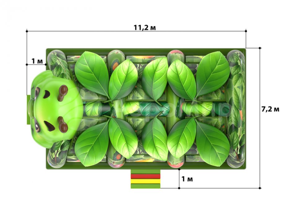 Надувной батут Гусеница