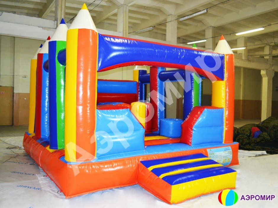Надувной батут Карандаши — маленький надувной батут на 16 м²