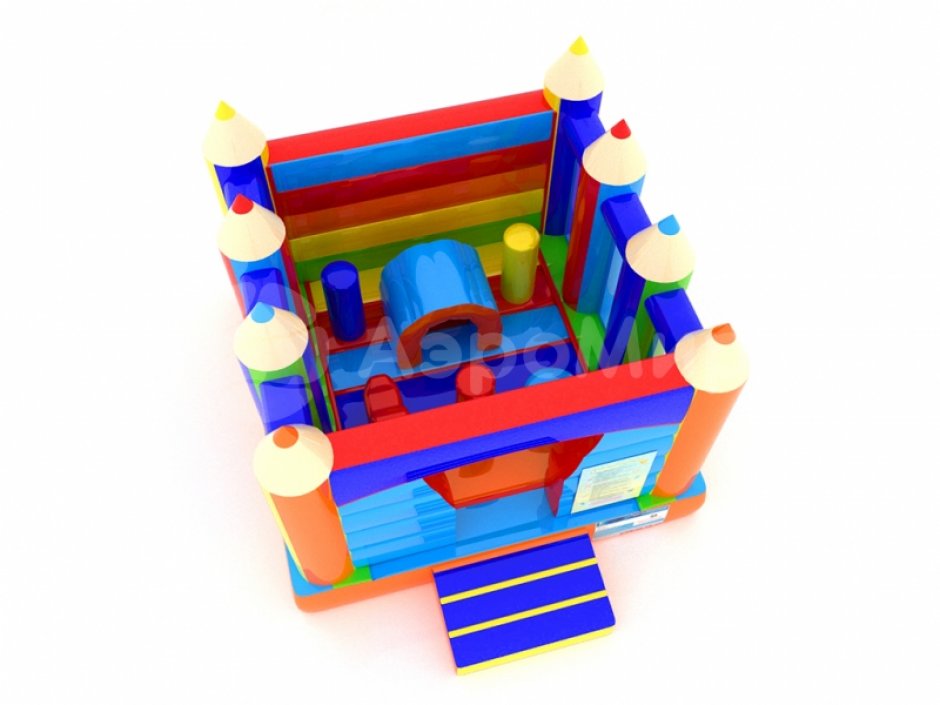 Надувной батут Карандаши — маленький надувной батут на 16 м²