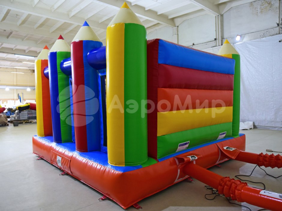 Надувной батут Карандаши — маленький надувной батут на 16 м²