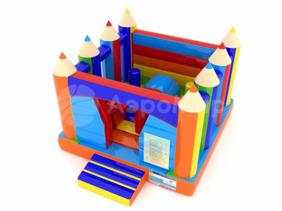 Надувной батут Карандаши — маленький надувной батут на 16 м²