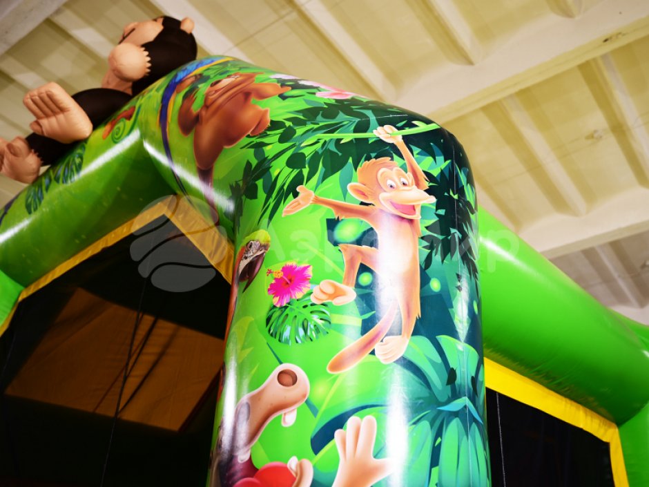 Надувной батут с крышей Кинг-Конг