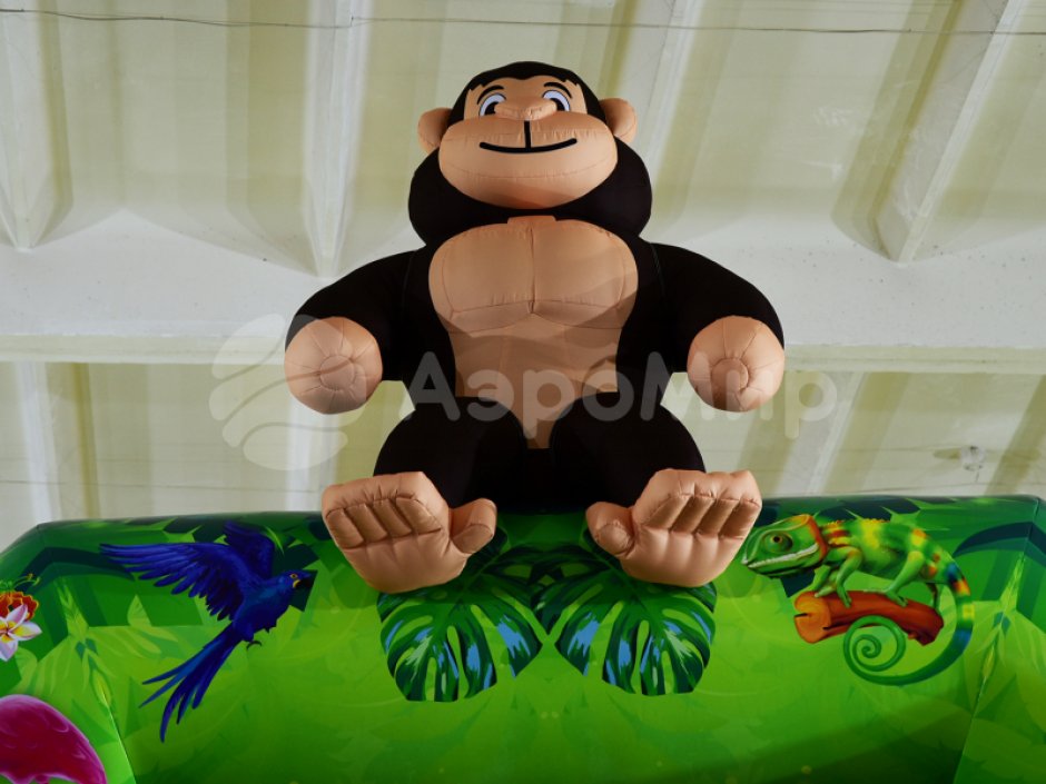 Надувной батут с крышей Кинг-Конг