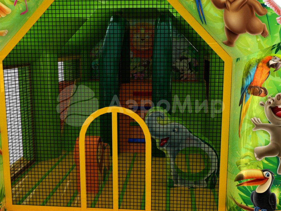 Надувной батут с крышей Кинг-Конг