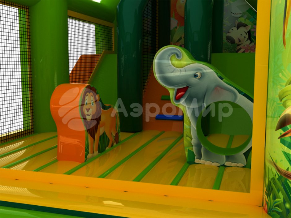 Надувной батут с крышей Кинг-Конг