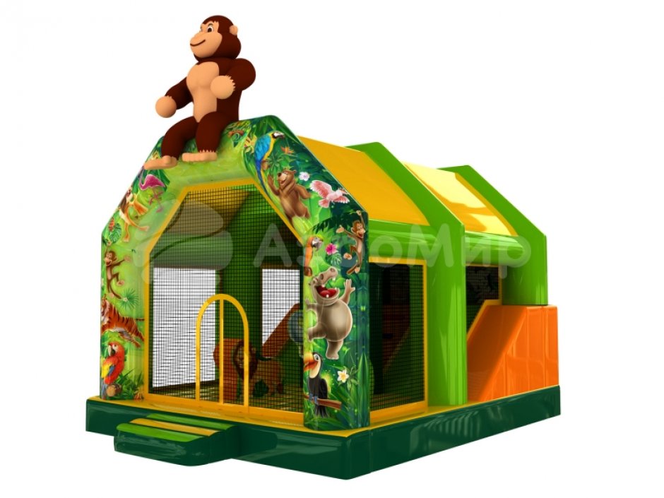 Надувной батут Кинг-Конг — с крышей для улицы и бизнеса на 35 м²