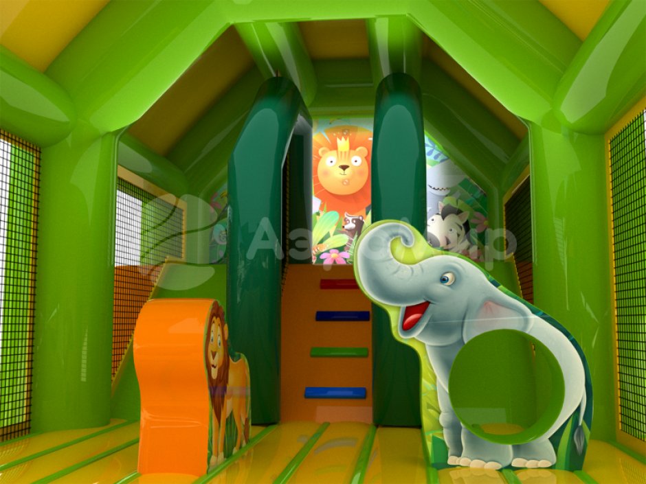 Надувной батут с крышей Кинг-Конг