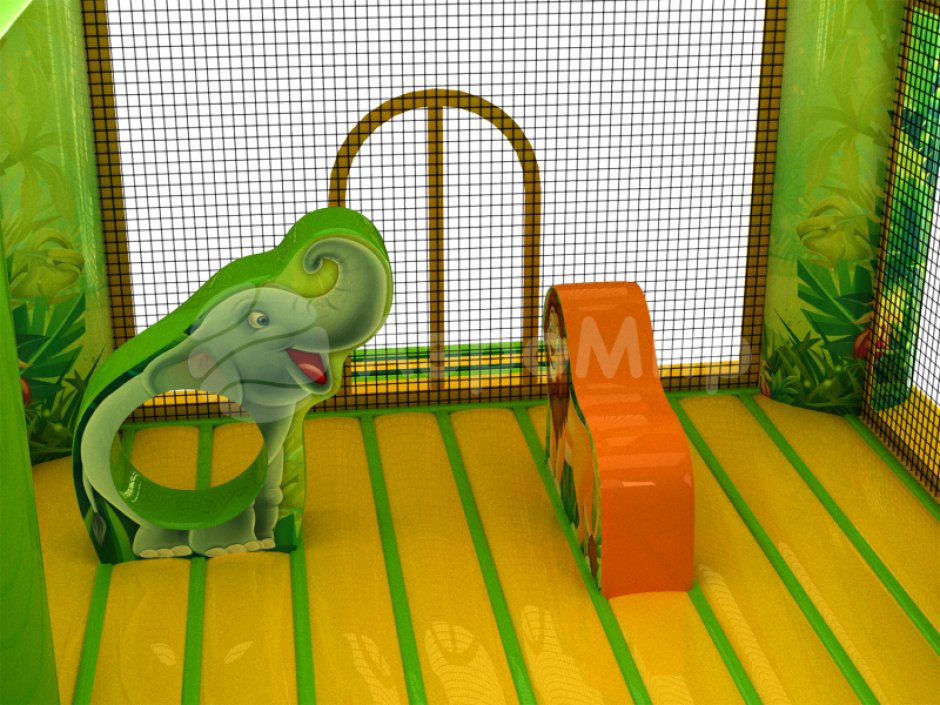 Надувной батут с крышей Кинг-Конг