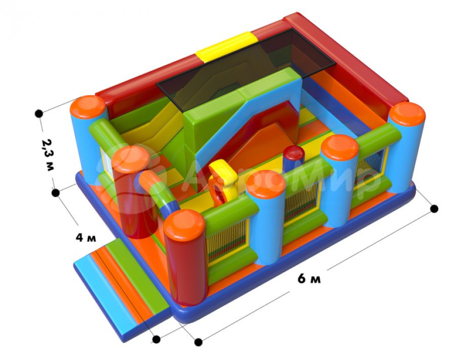 Надувной батут Конфетти — небольшой, коммерческий на 25 м²