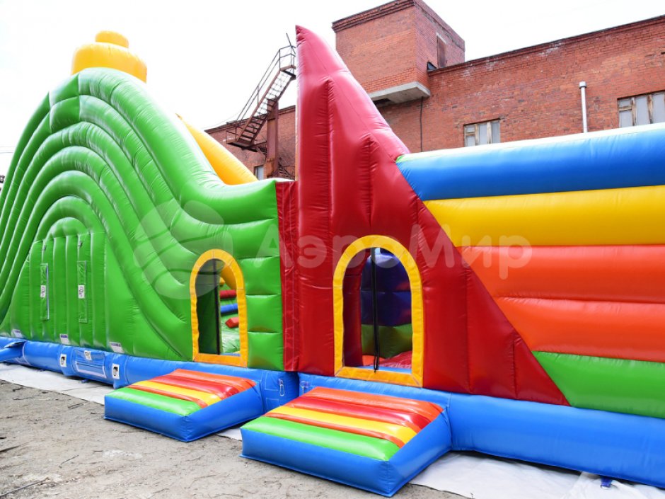 Большой надувной Батут легопарк— с горками и батутной ареной