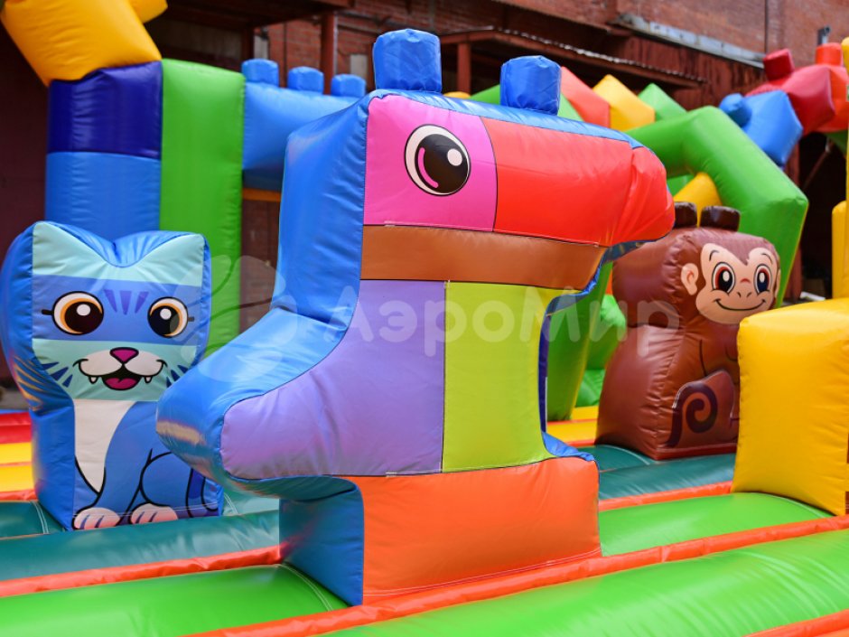 Большой надувной Батут легопарк— с горками и батутной ареной