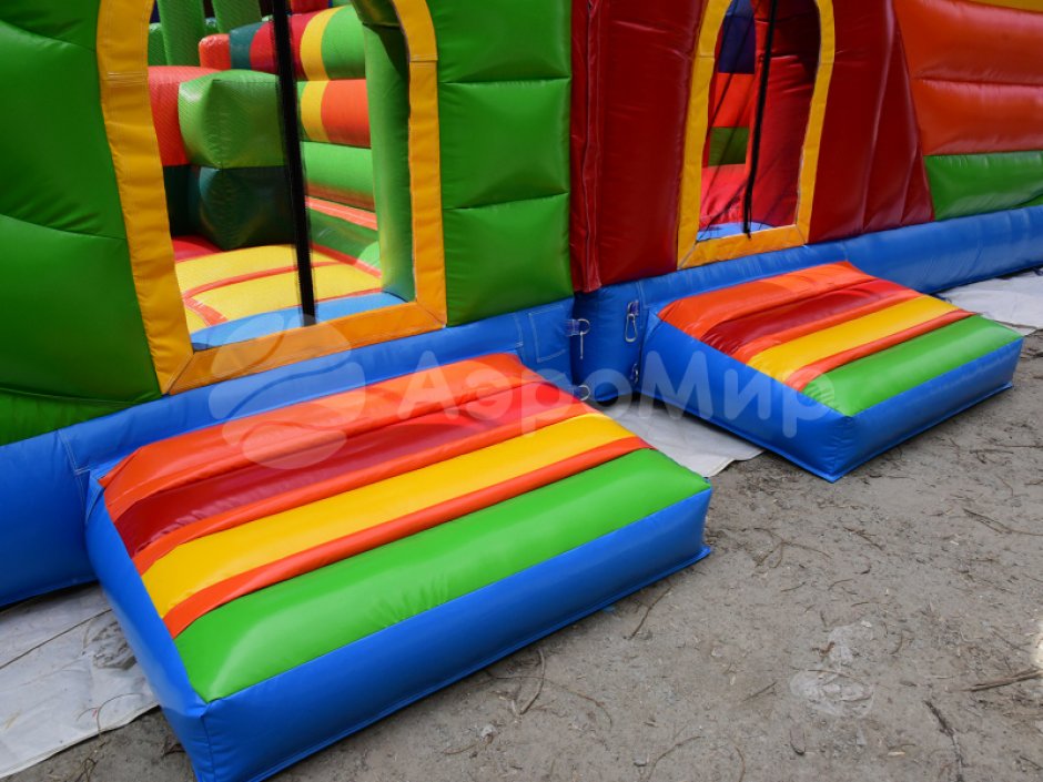 Большой надувной Батут легопарк— с горками и батутной ареной