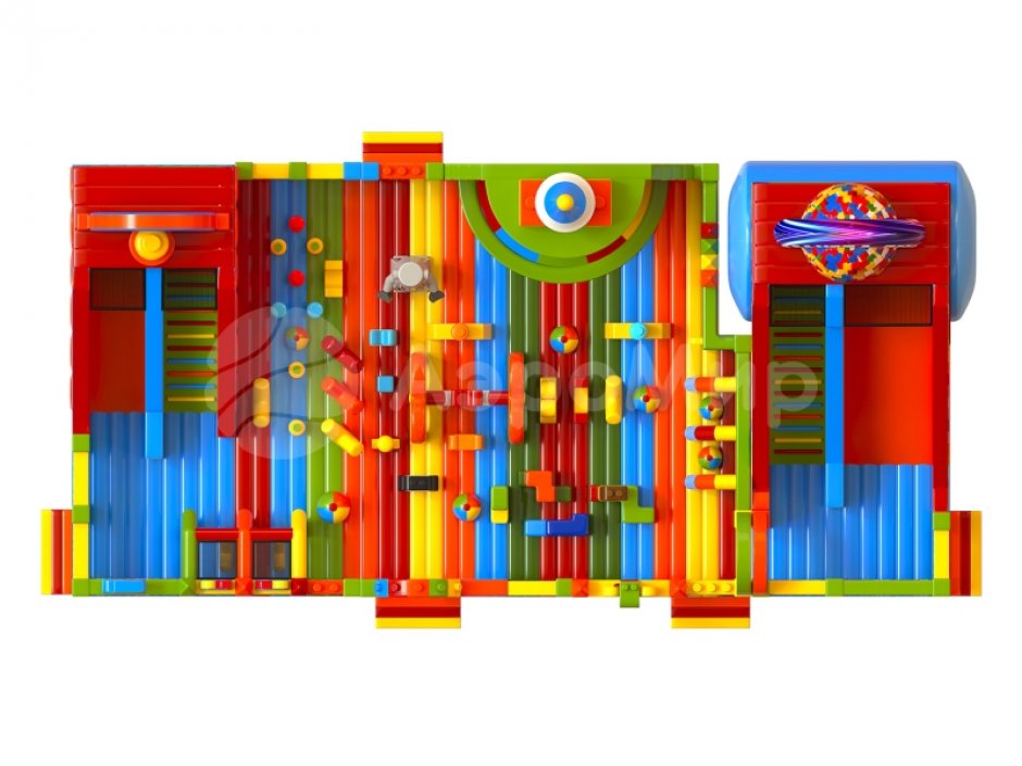 Планета лего — большой надувной парк