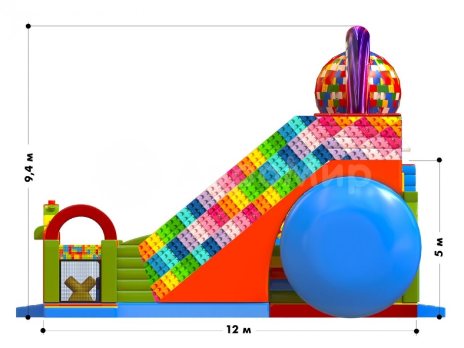 Планета лего — большой надувной парк
