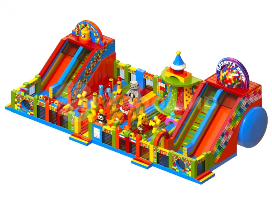 Планета лего — большой надувной парк