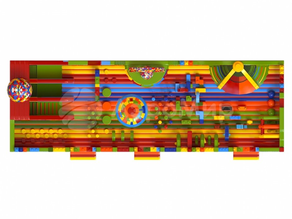 Большой надувной Батут легопарк— с горками и батутной ареной